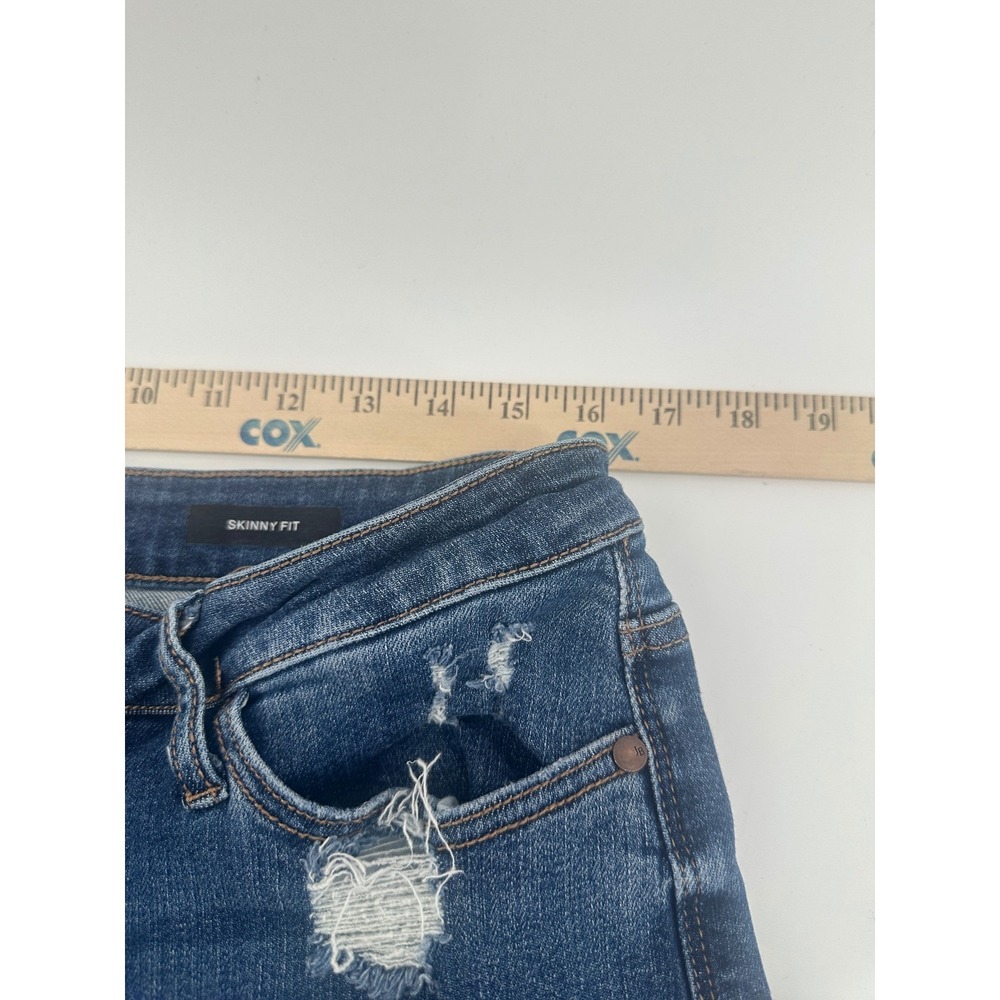 Judy Blue Skinny Jeans Womens 13/31 Blue Distressed Skinny Fit Modern JB88177 - Picture 3 of 9